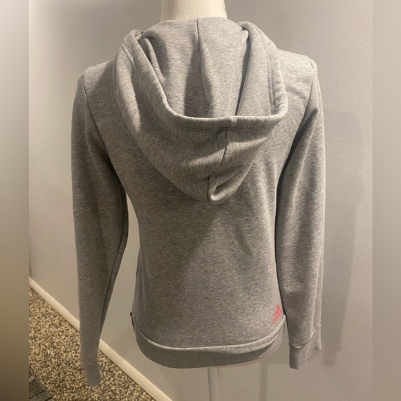 {Adidas} Essential Linear Logo Full Zip Hoodie - Picture 2 of 5